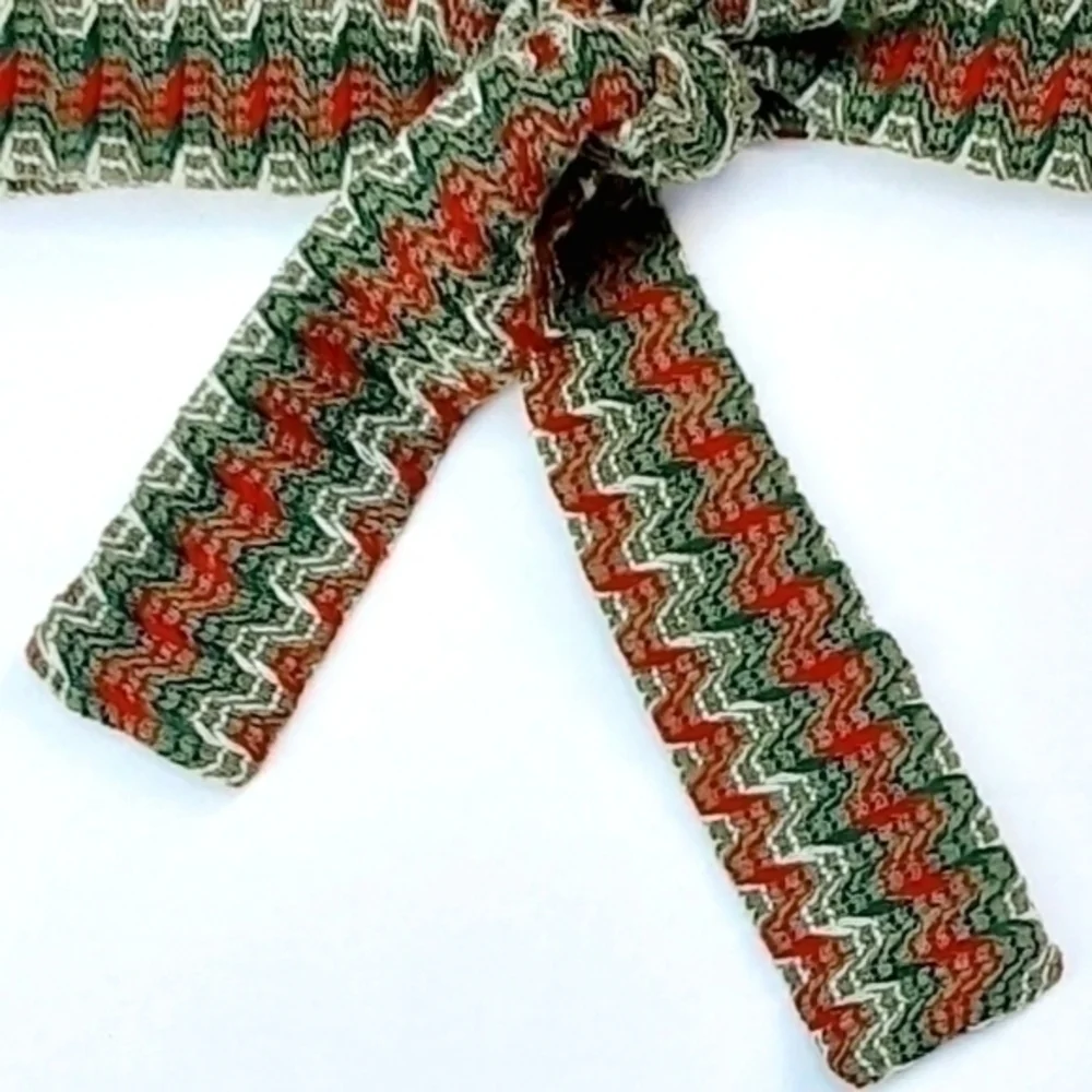 Vintage Squared Chevron Waist Tie